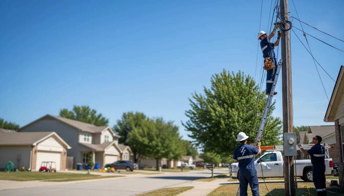 Residential electrician providing installation services in Chilo, OH